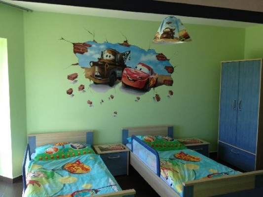 Malba na stěně chlapecký pokoj Louňovice